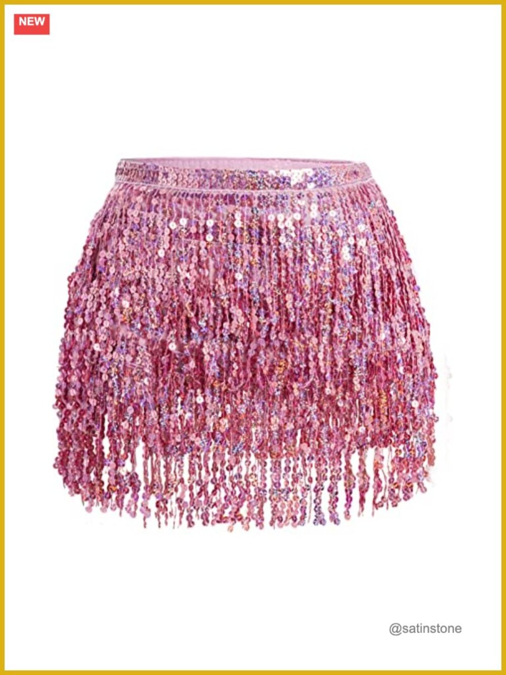 Belly Dance Hip Scarf Sequin Tassel Wrap Skirt Rave Costume